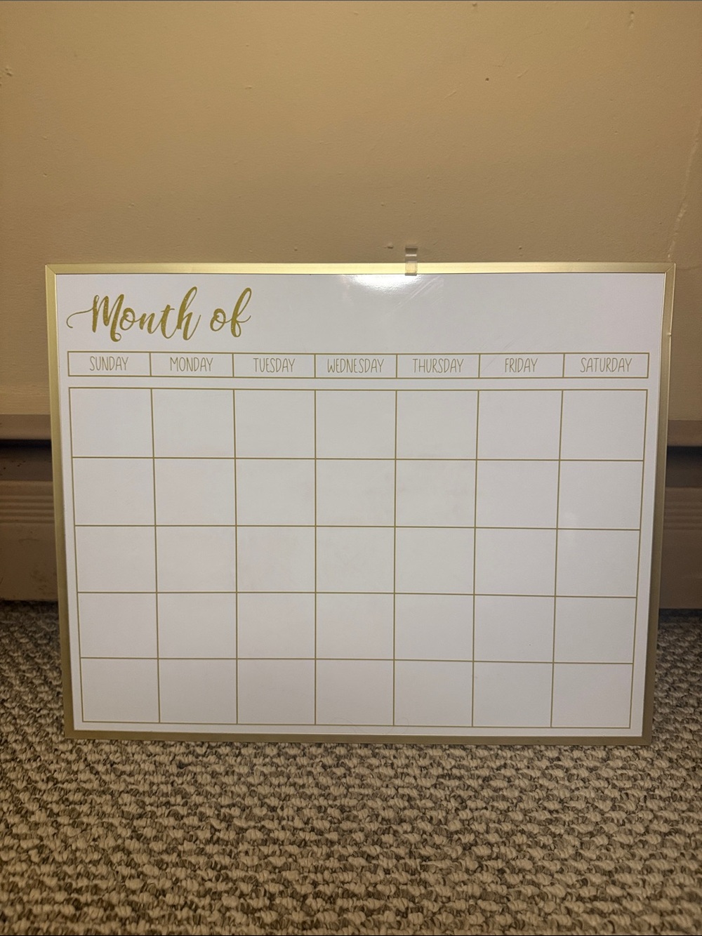 Hobby Lobby White & Gold Monthly Wall Calendar